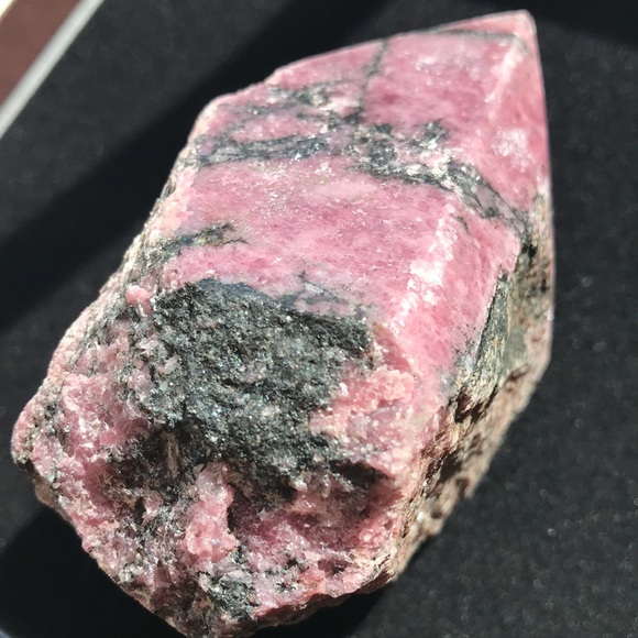 Crystal-Rhodonite Rough Polished Point - Picture 12 of 16